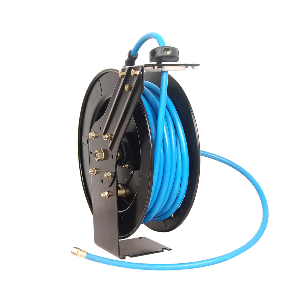 Blubird Rubber Air Hose Reel 10mm X 10mtr Outlet - 1/4" M-BSP & Reel Inlet 1/4" M-BSP