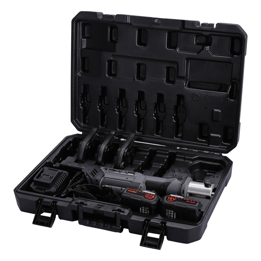 Cordless pressing tool 32kN incl. 3pcs M-profile jaws and 2 x batteries