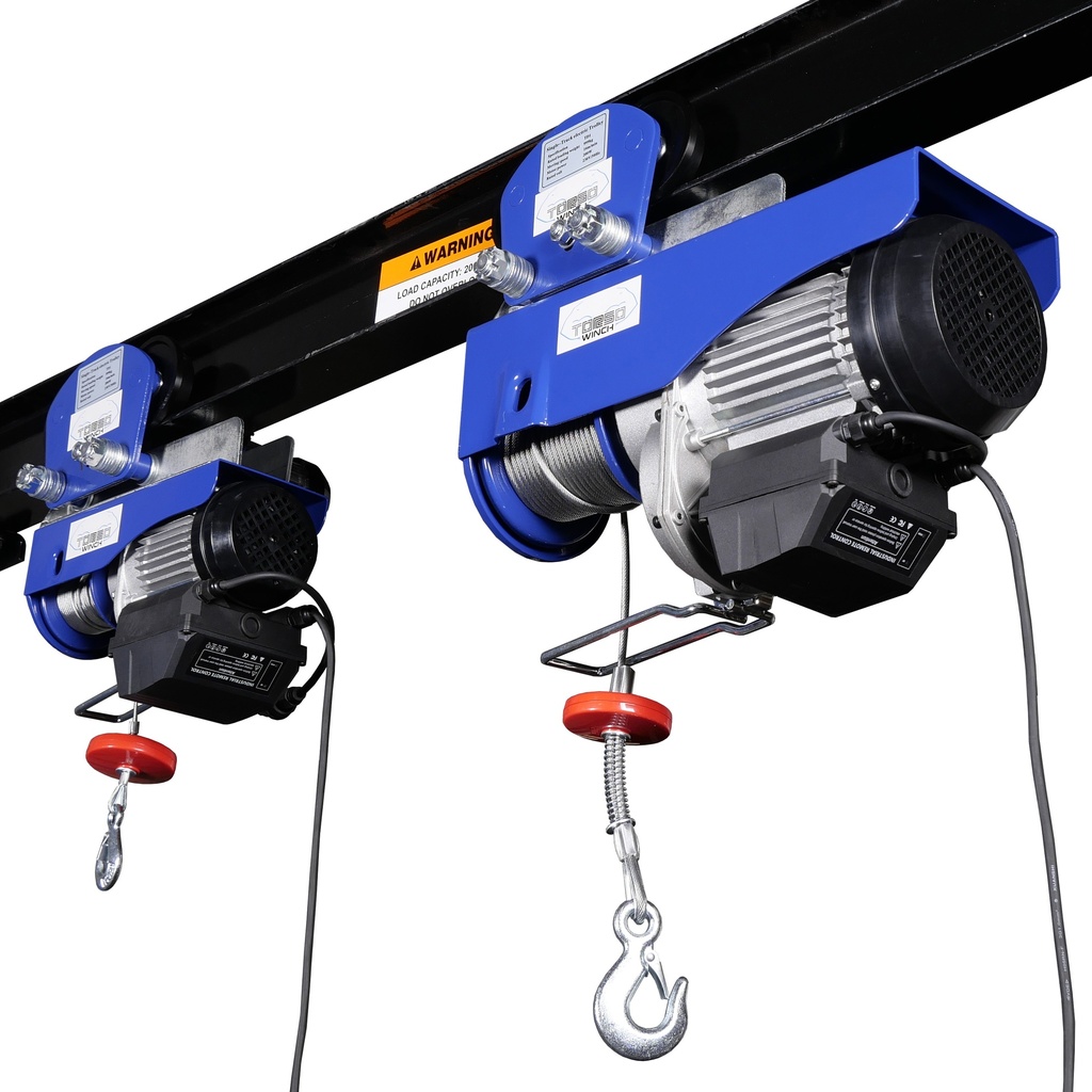 Cable hoist incl trolley with wireless control 1000kg 230V