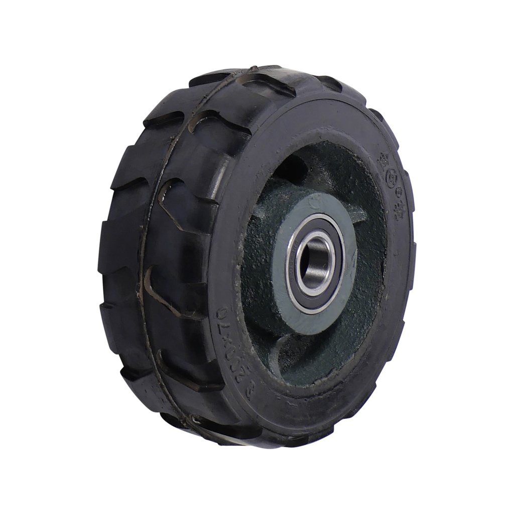 Los wiel 200 x 67mm massief rubber