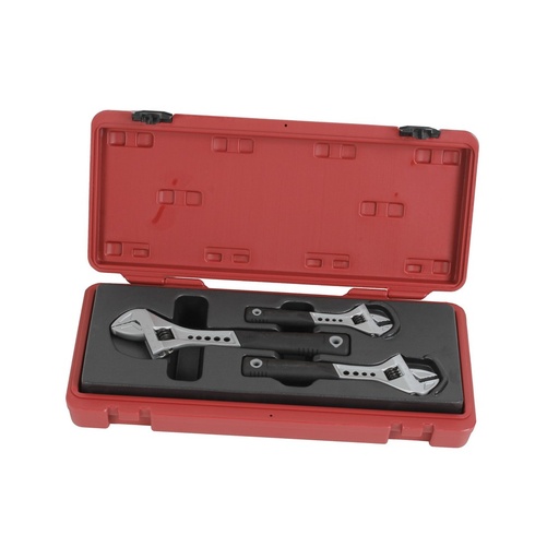 [910034B] Adjustable wrench set 3 pieces professional