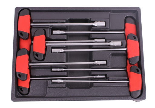 [920024] Hex nut driver t-handle set 9 pieces professional