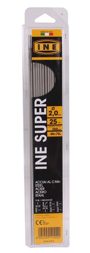 [INESUPER20B25] Laselektroden staal rutiel 2,0mm 350mm 25st