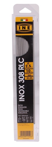 [INE30825B10] Laselektroden RVS 308RLC 2,5mm 300mm 10st