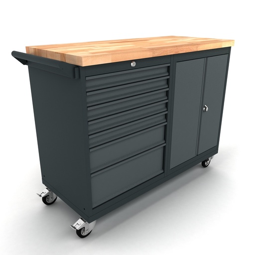 [WBG124M16] Workbench mobile 2 door 7 drawer cabinet